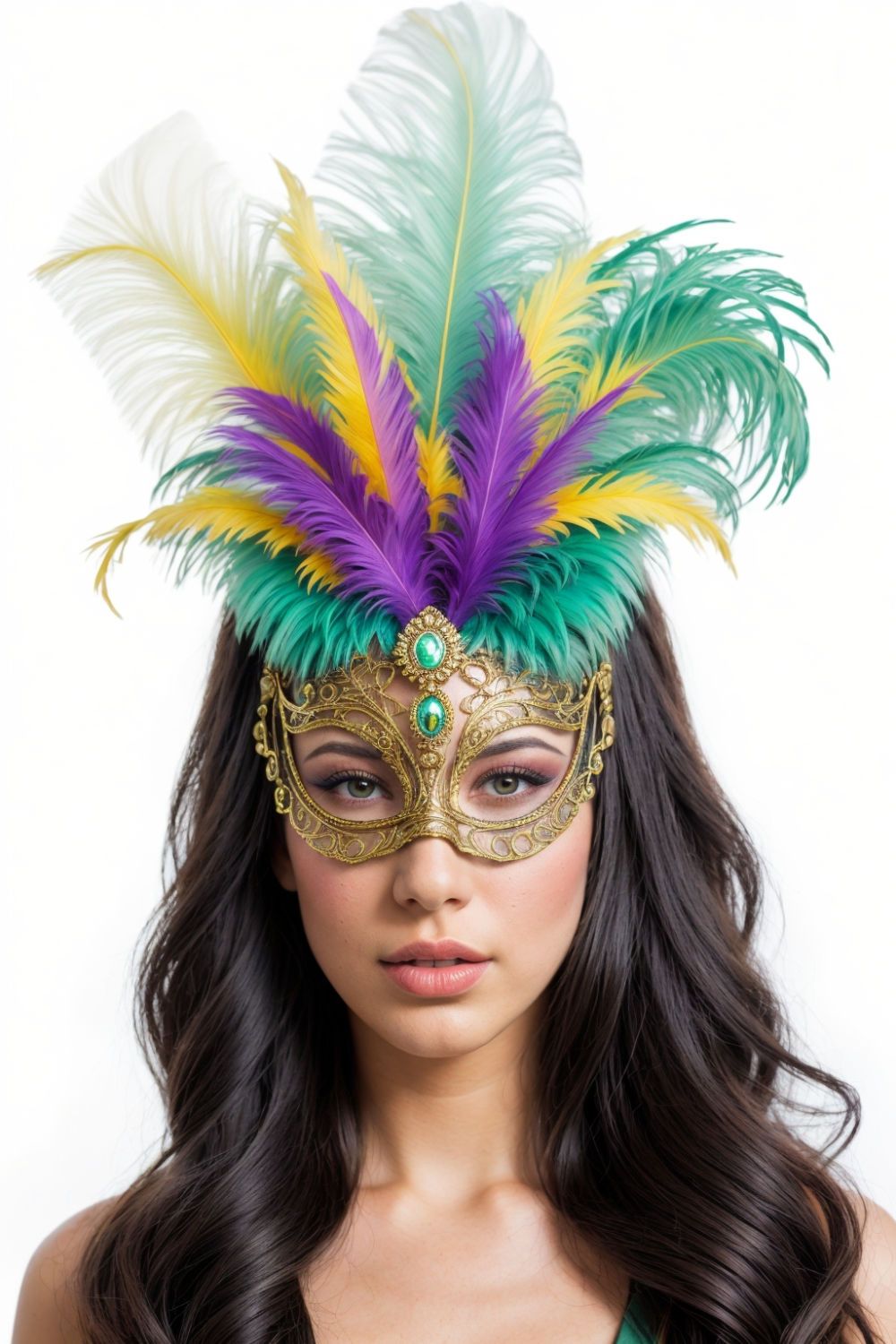 traditional feathered mask elegance