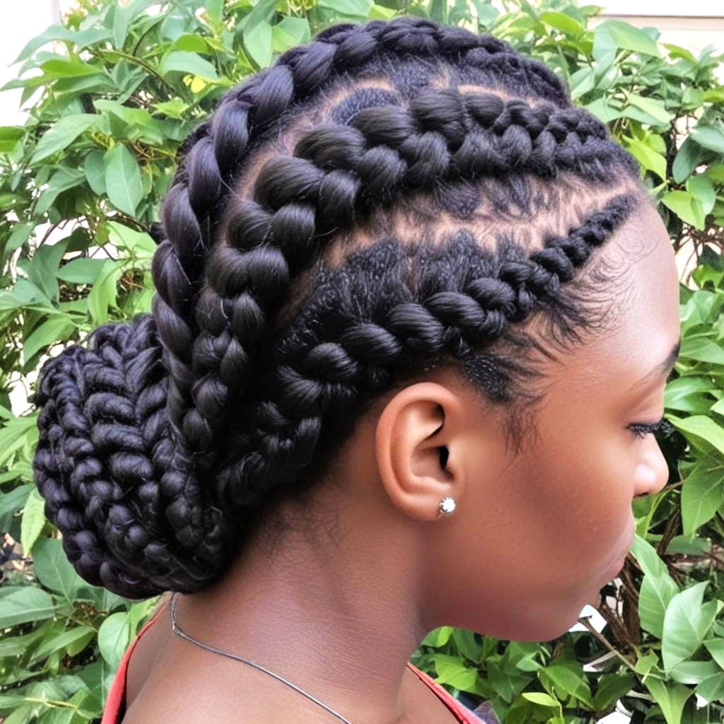 traditional thick cornrows hairstyle
