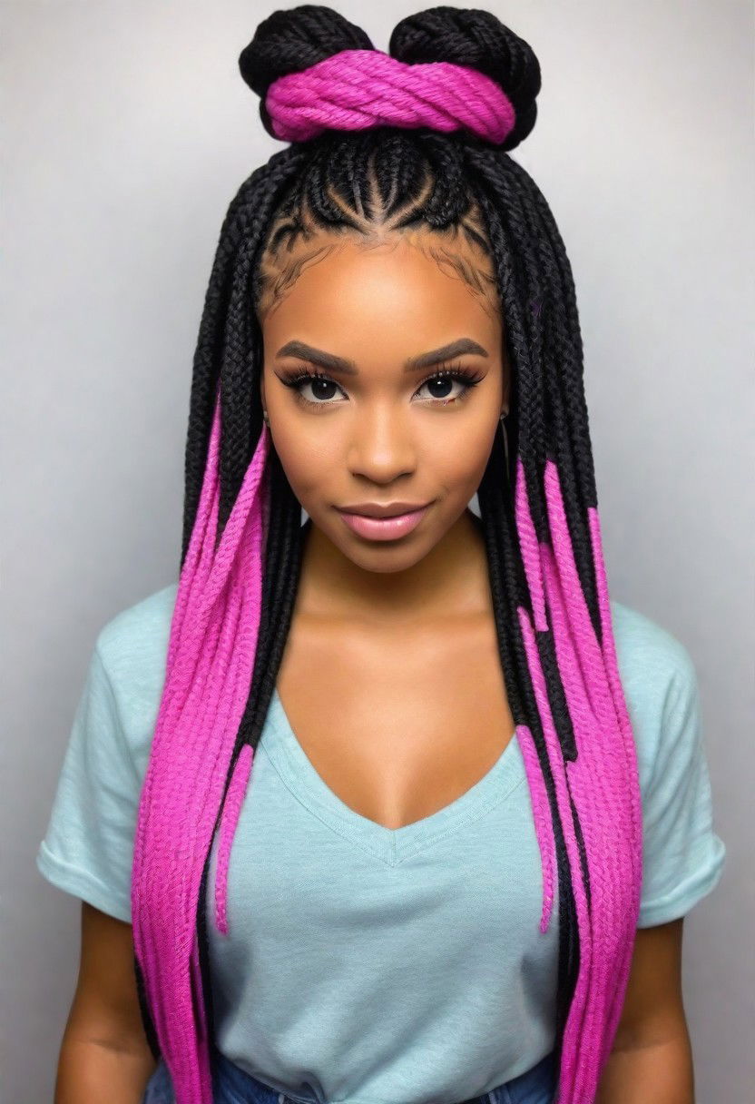 traditional yarn braids hairstyle