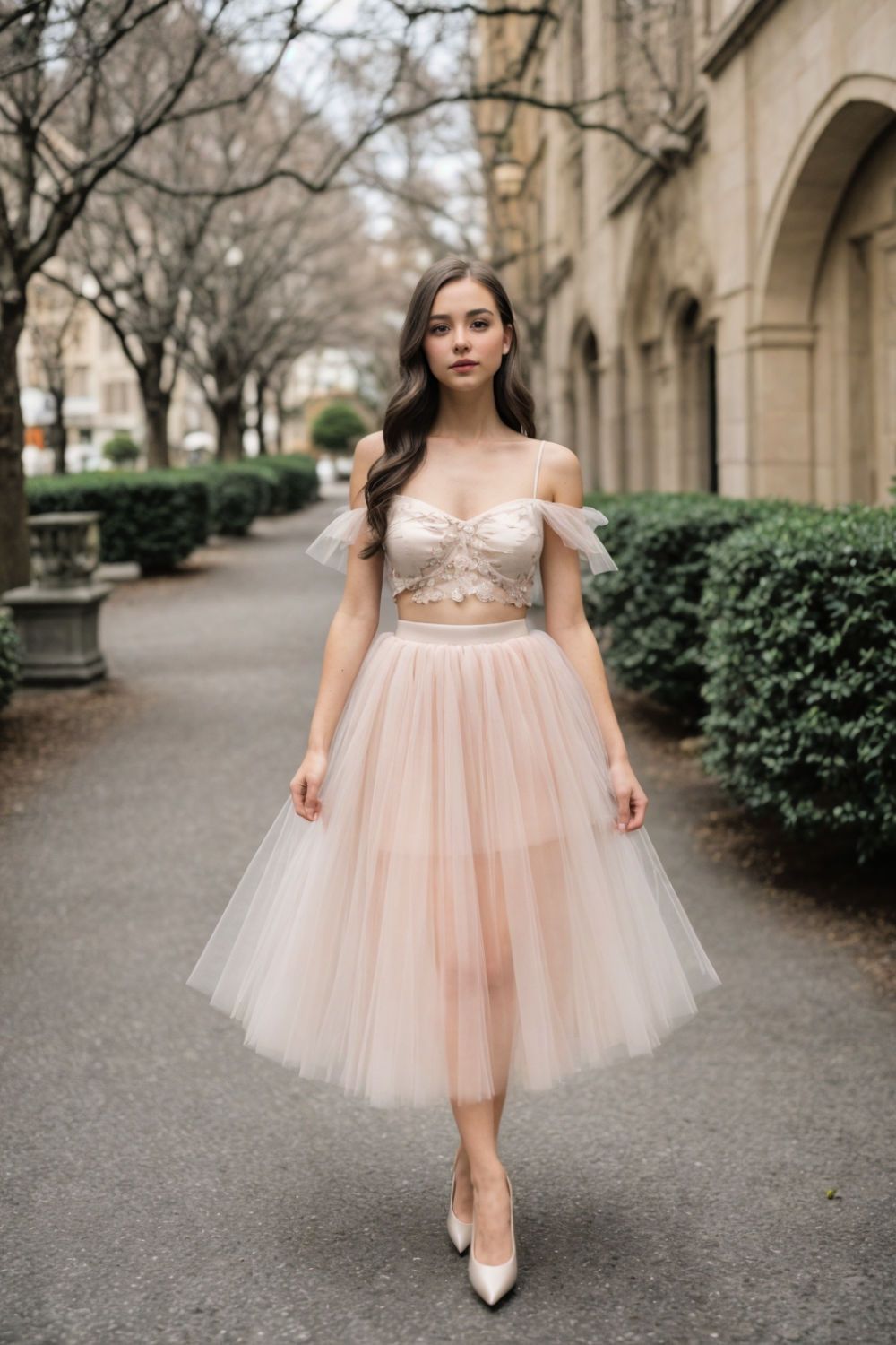 tulle skirt romantic and playful outfit