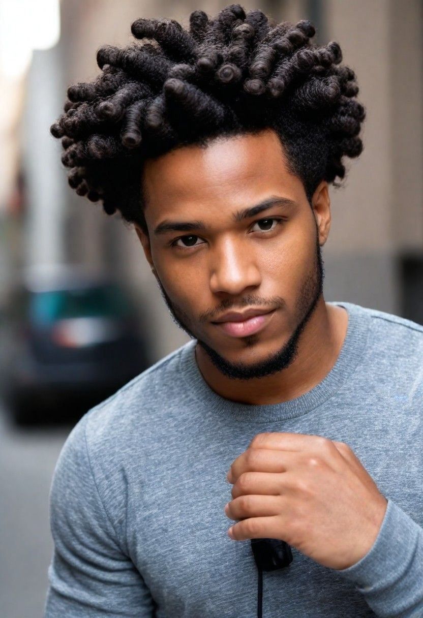 twist out men hairstyle