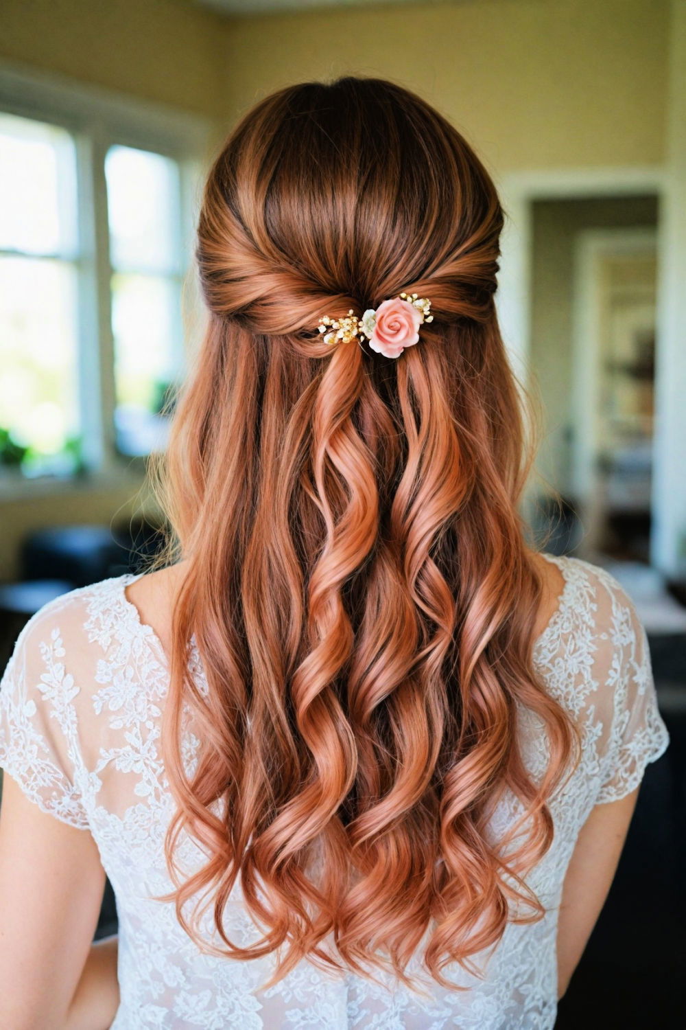 twisted half up hairdo hairstyle for long hair