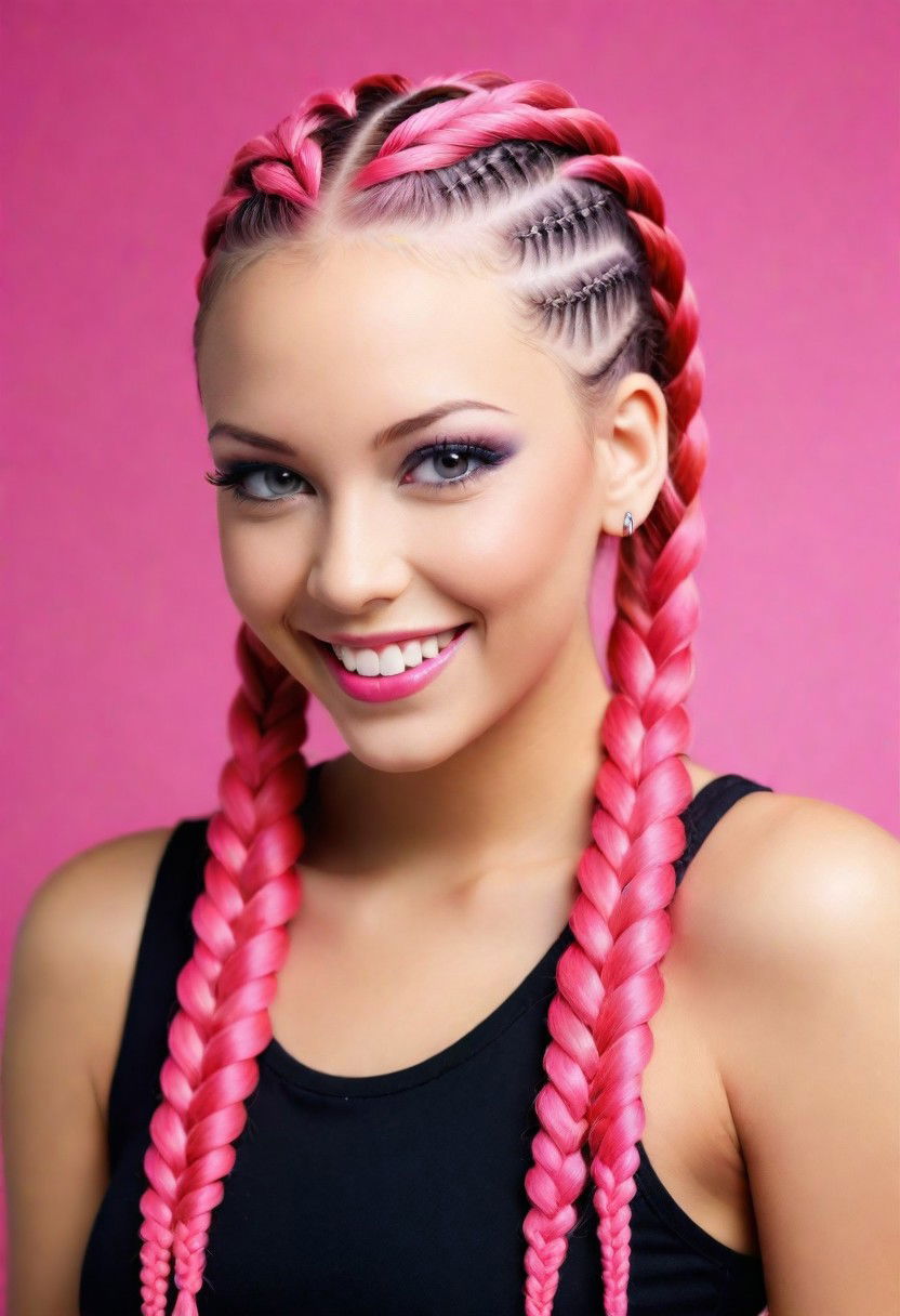 two tone cornrows hairstyle