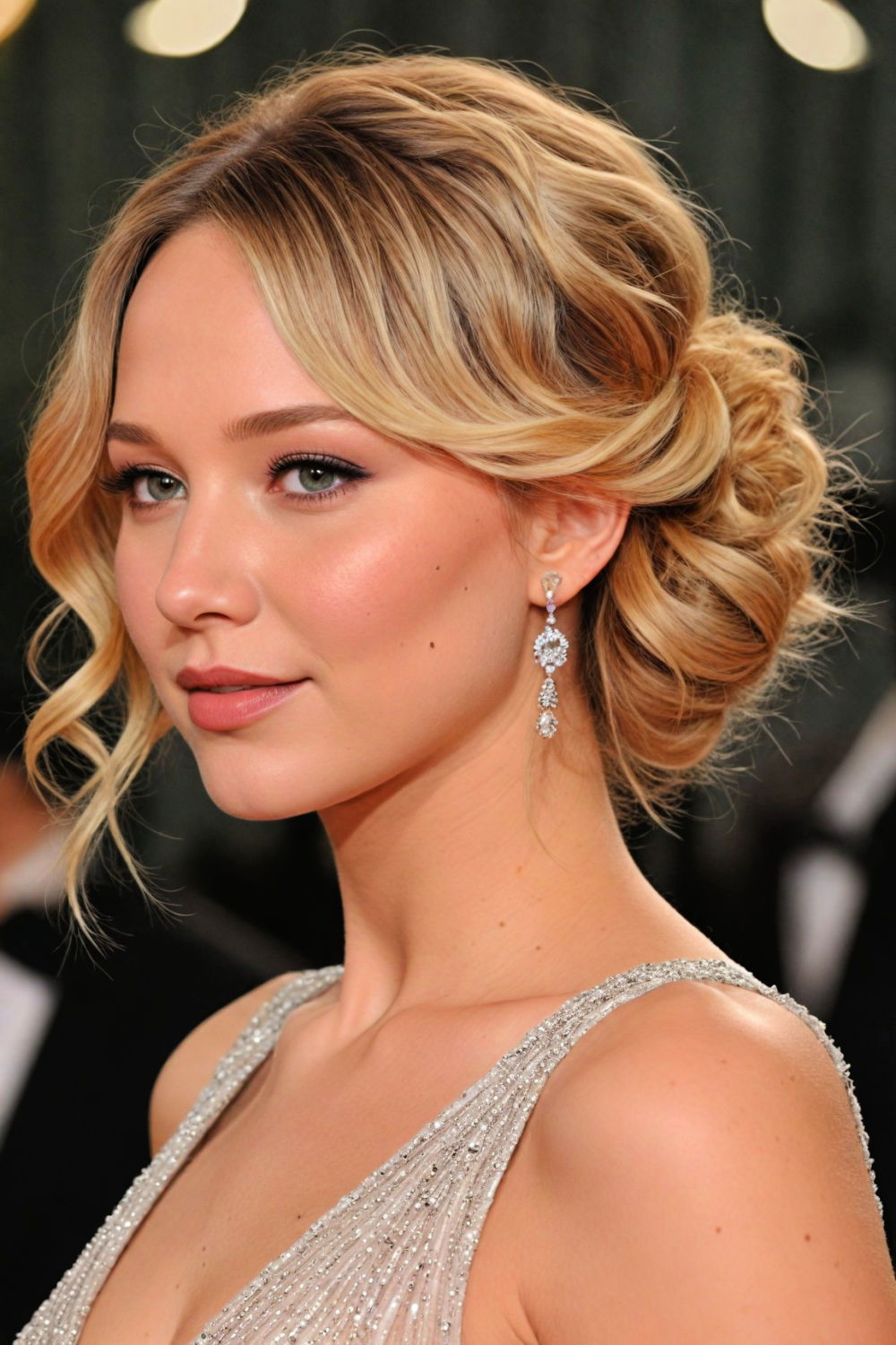 unique asymmetrical updo hairstyle