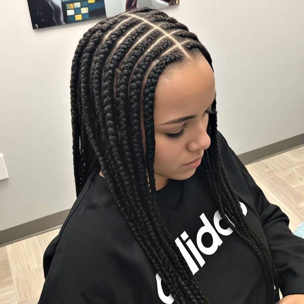 unique layered cornrows hairstyle