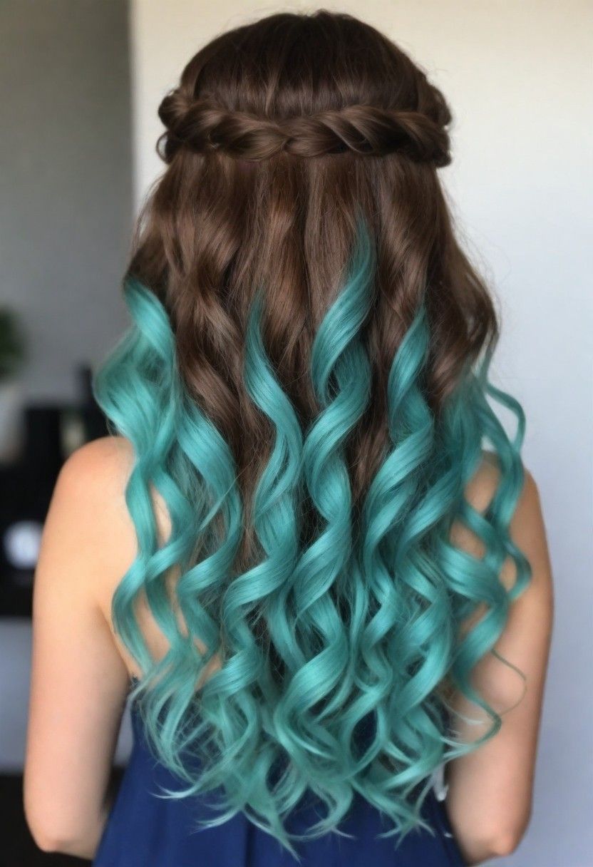 unique mermaid waves hairstyle