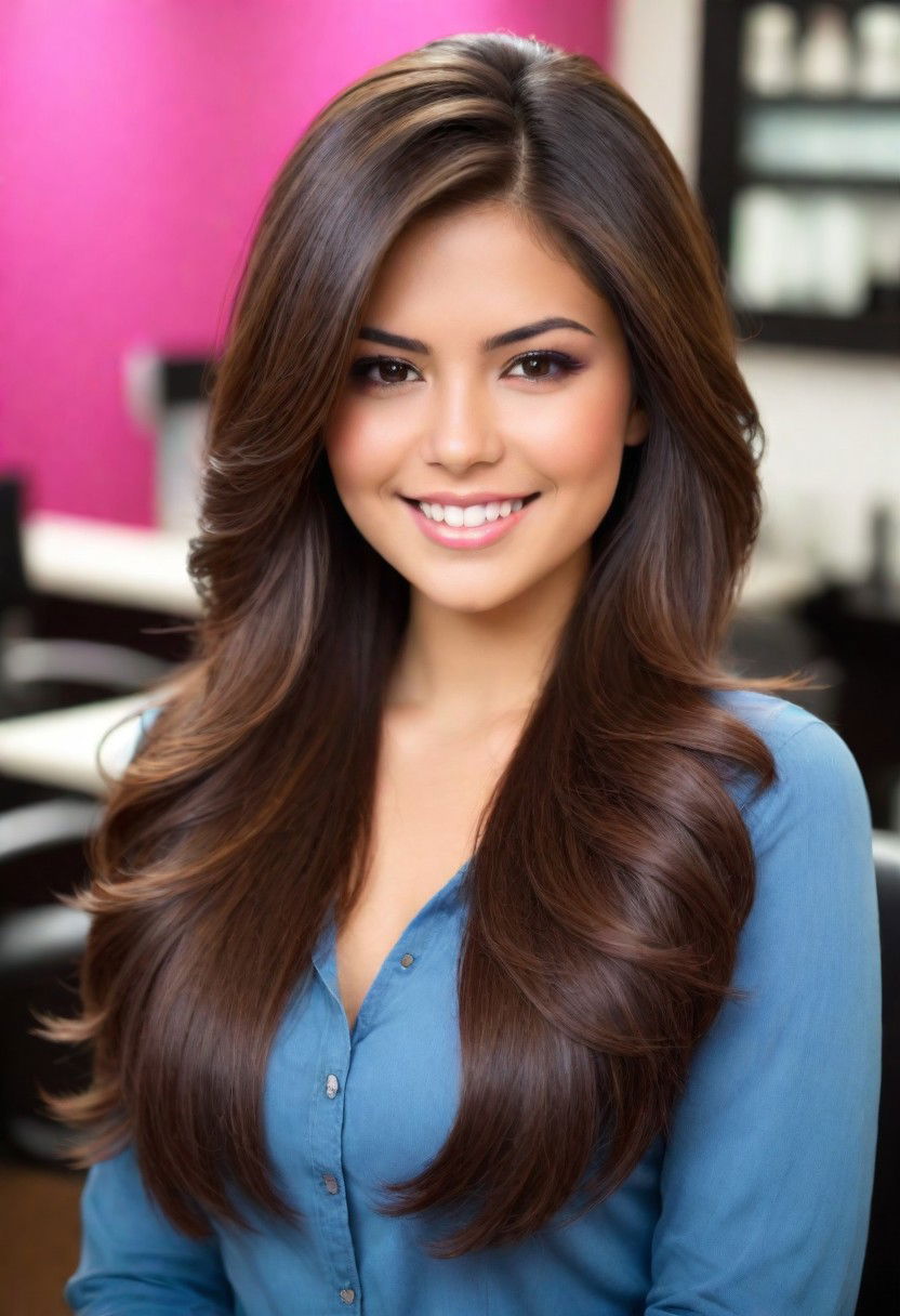 versatile long layers latina hairstyle