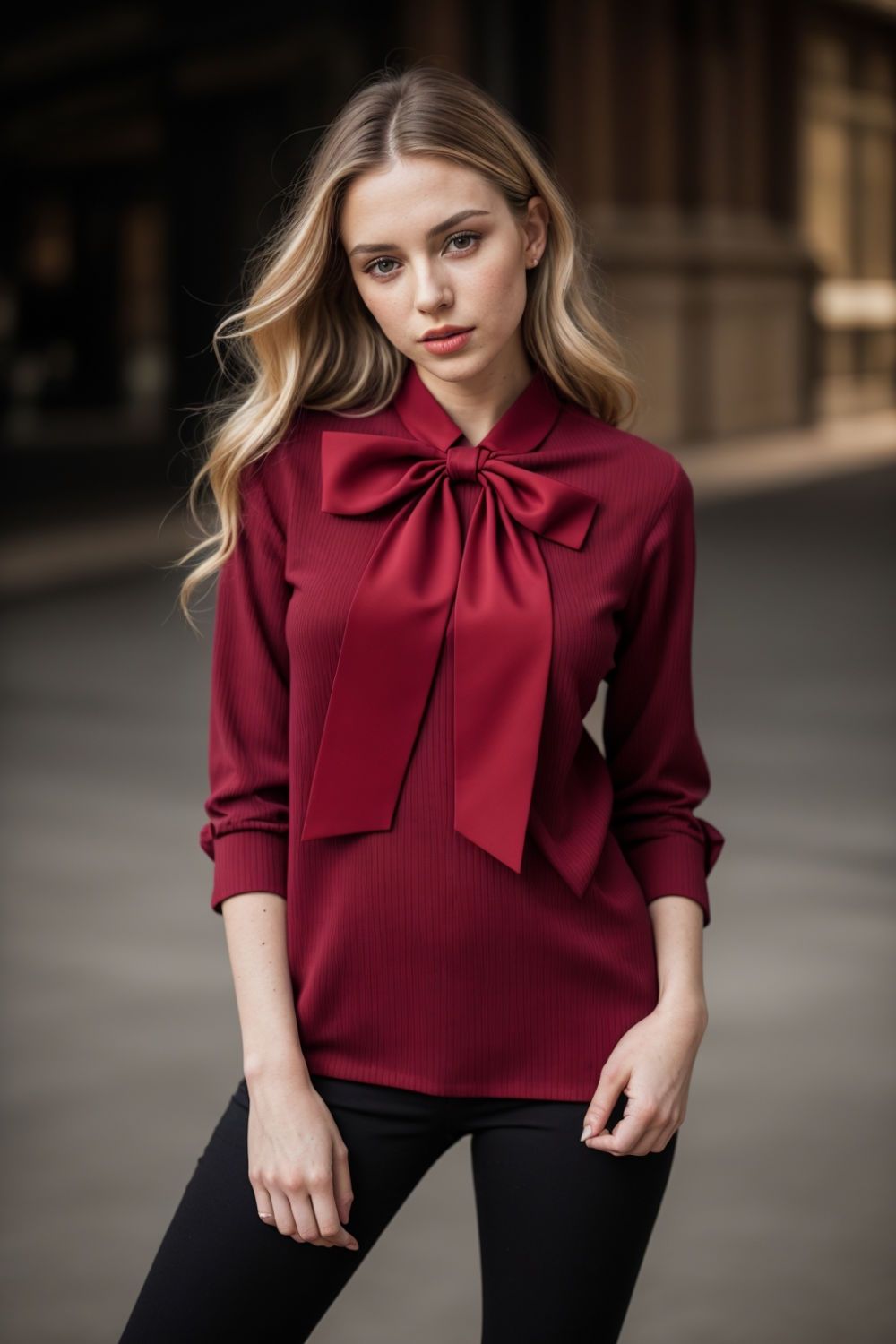 versatile oversized bow blouse