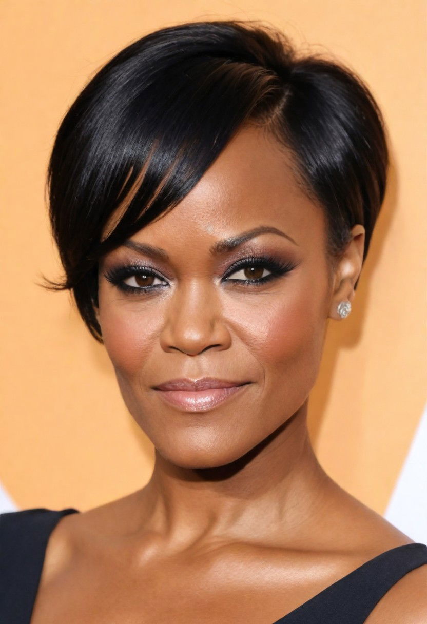 versatile side swept bang hairstyle