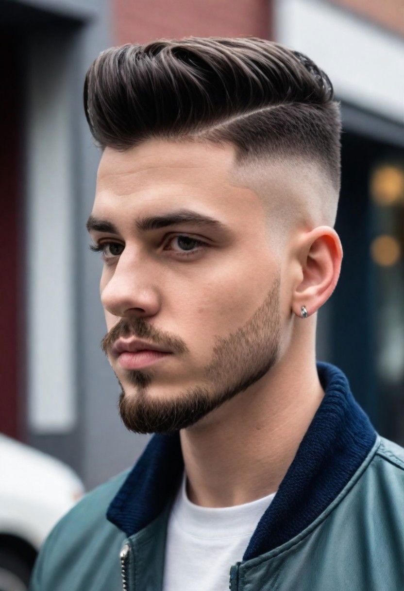vintage high top fade hairstyle