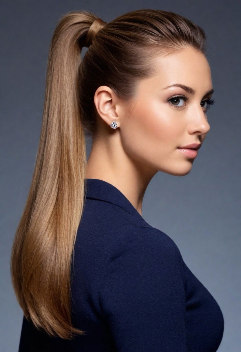voluminous ponytail hairstyle 2