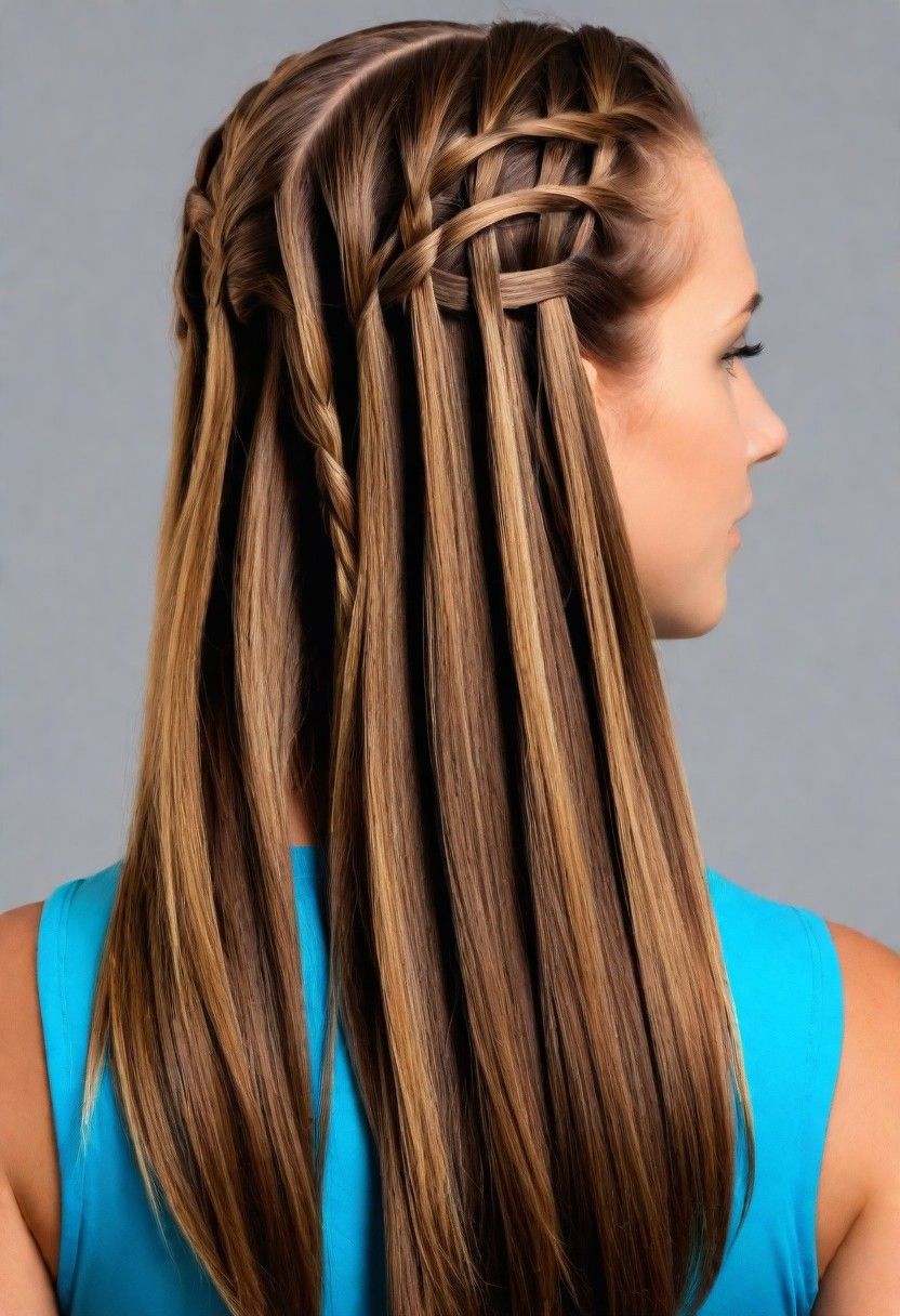 waterfall braid hair style