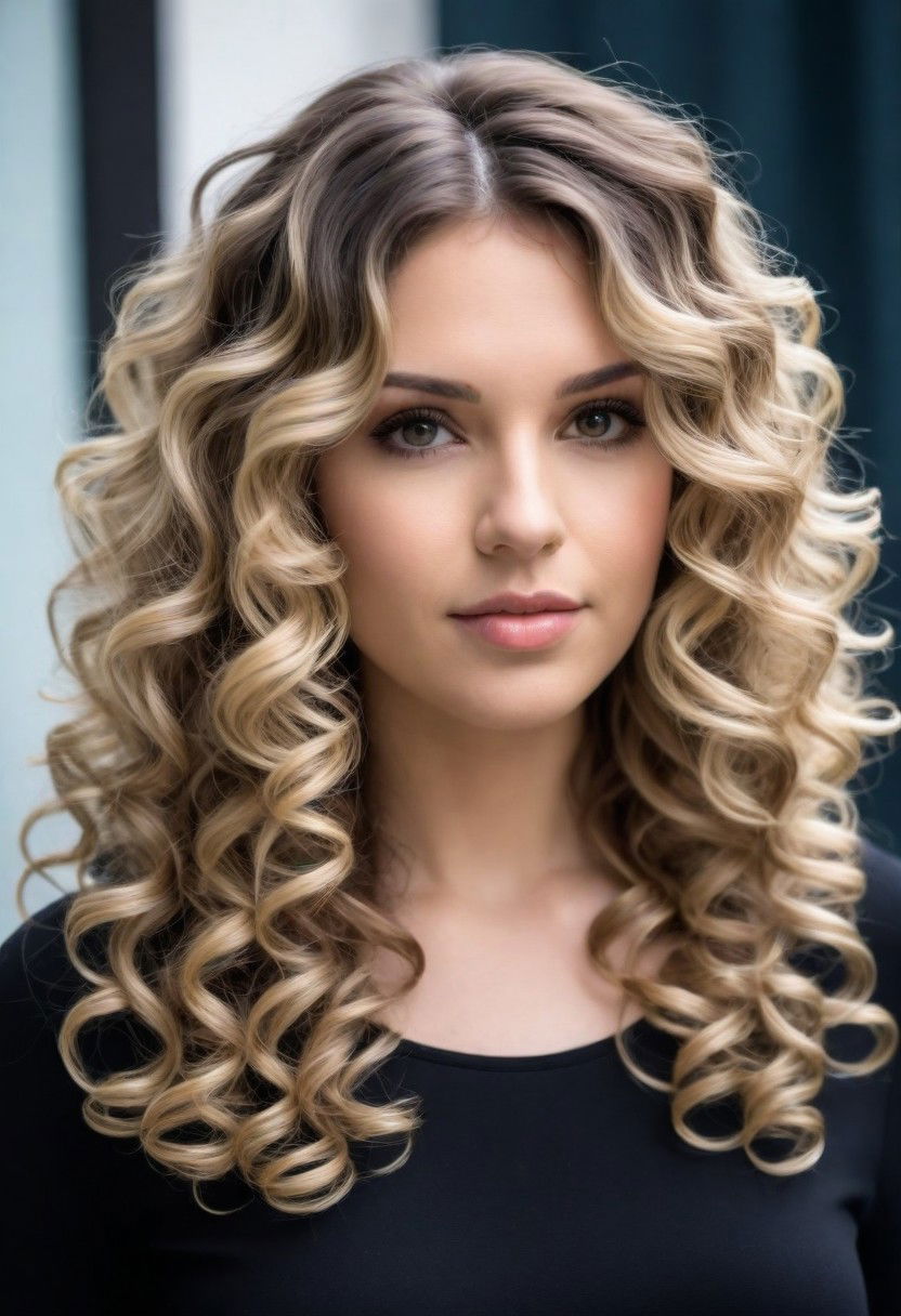 waterfall curls hairstyle for medium hair
