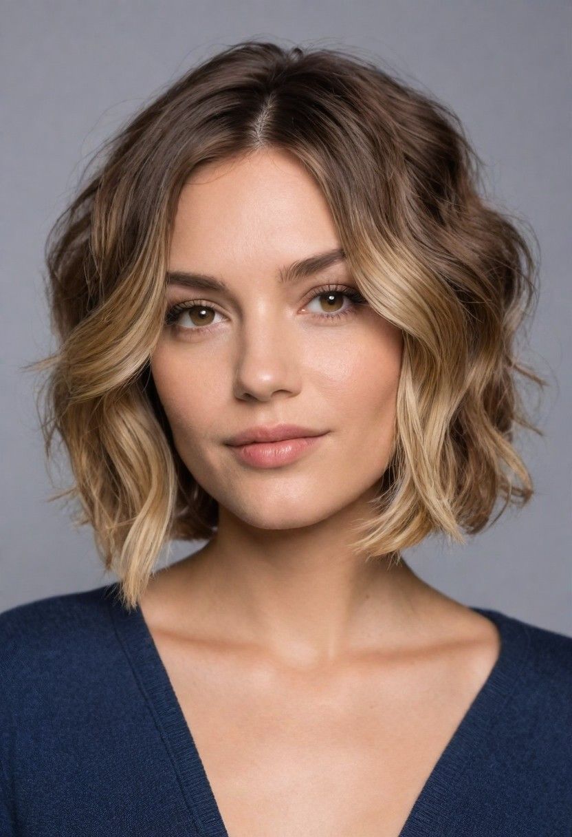 wavy bob for short hairstyle