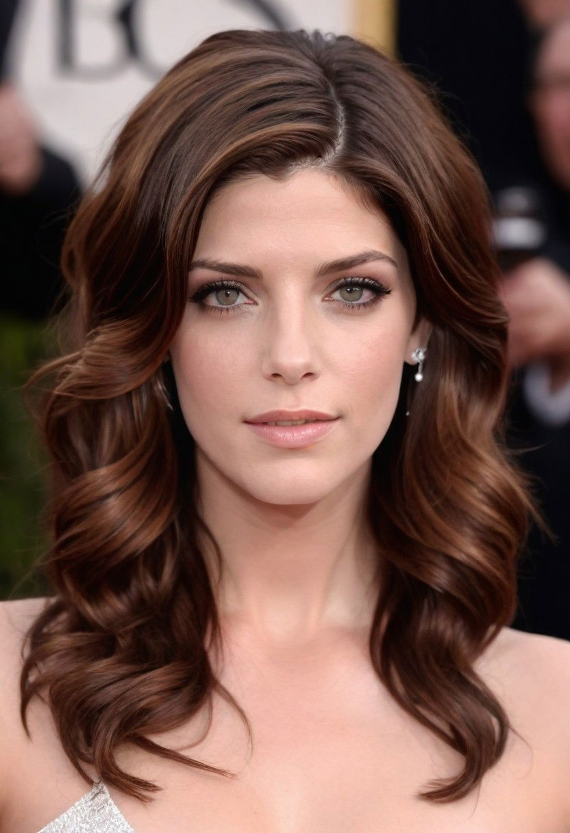 wavy side part hairstyle