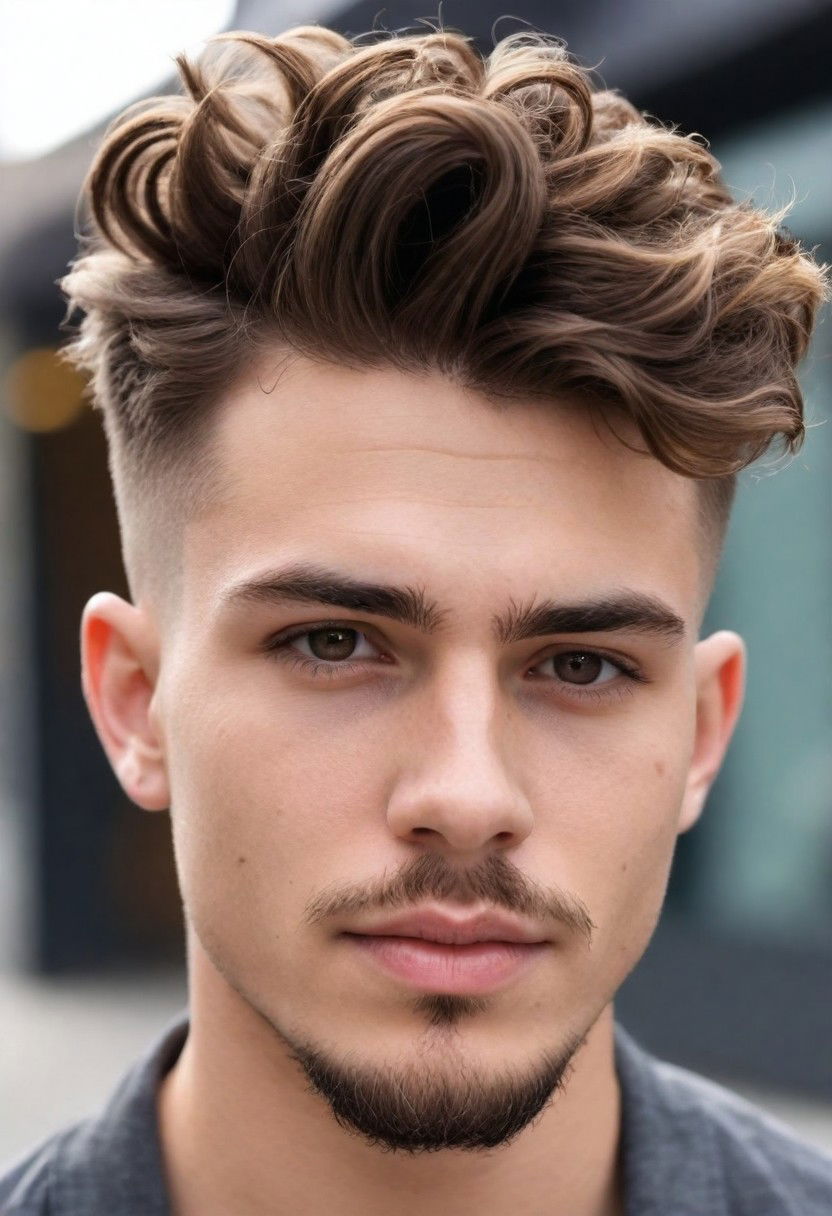 wavy undercut hairstyle for men