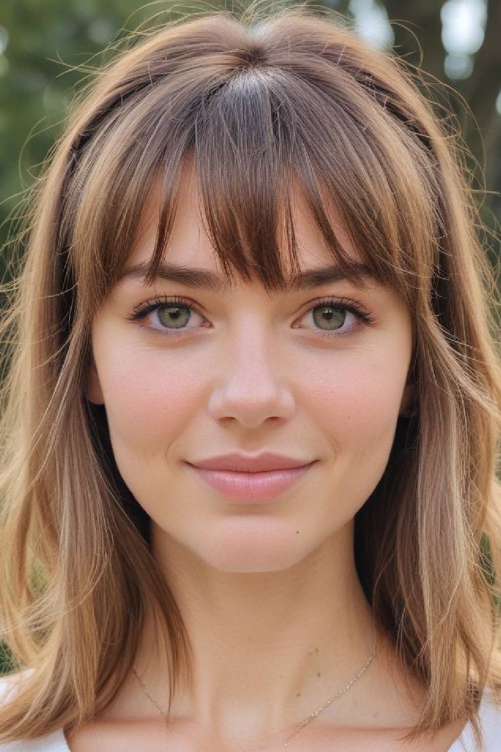 wispy bangs for heart shaped faces