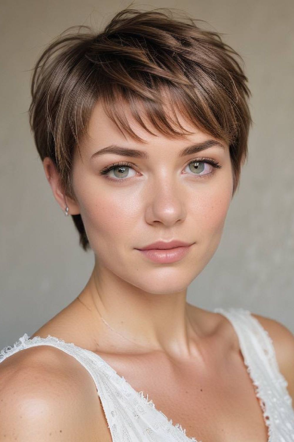 wispy bangs with layered pixie for fine hair