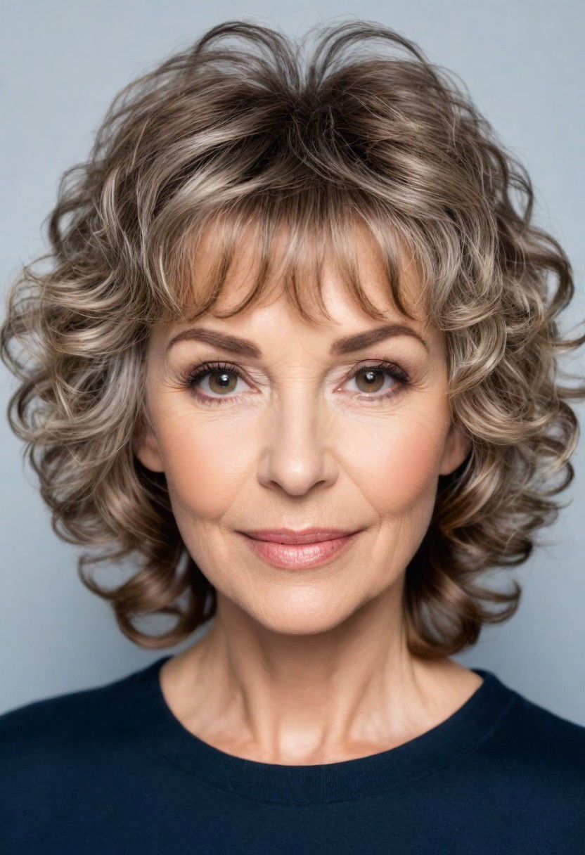 wispy bangs with natural curls