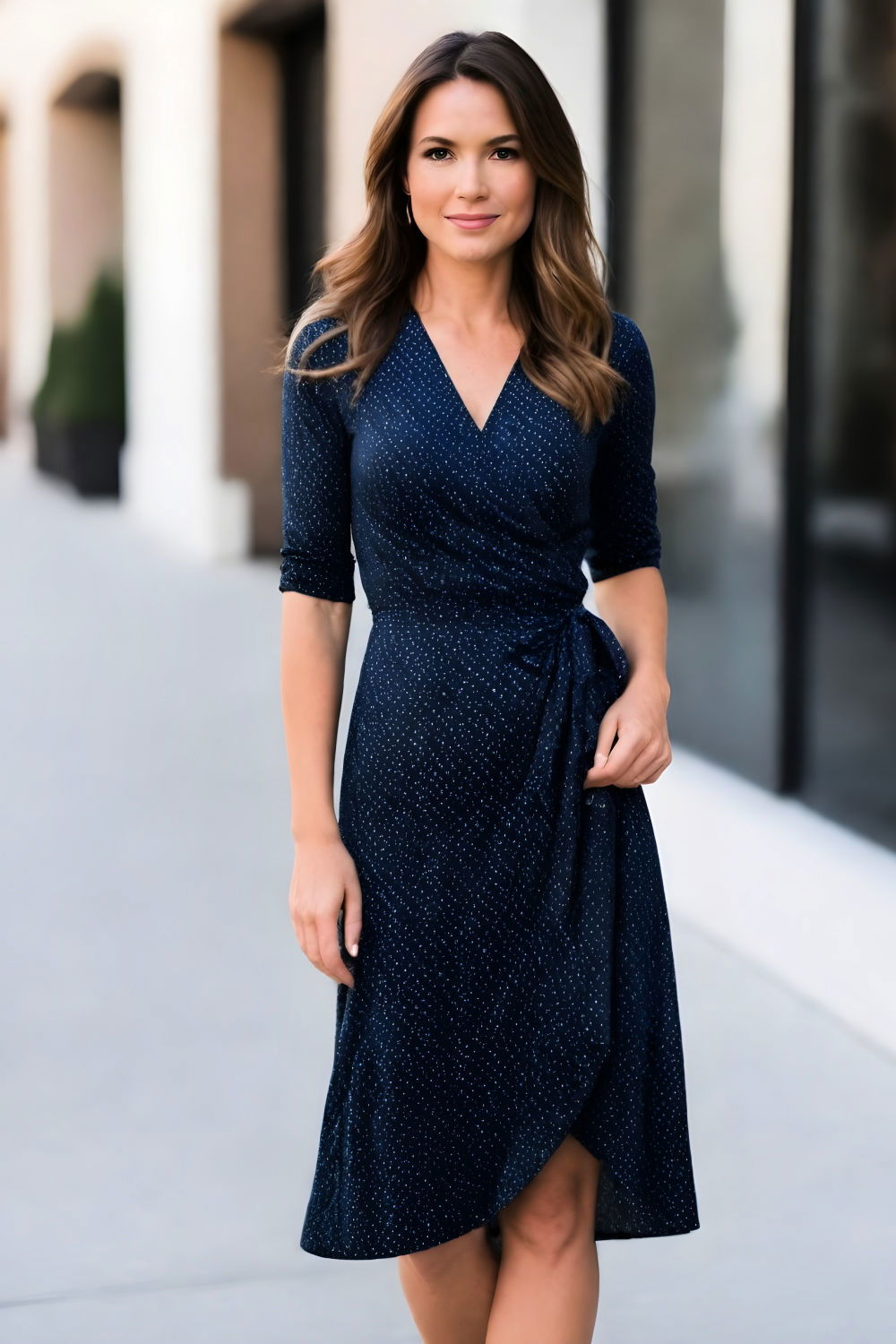 wrap dress for dinner outfit