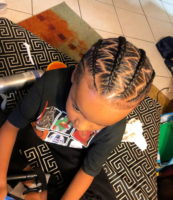 zig zag braids hairstyle for little girl