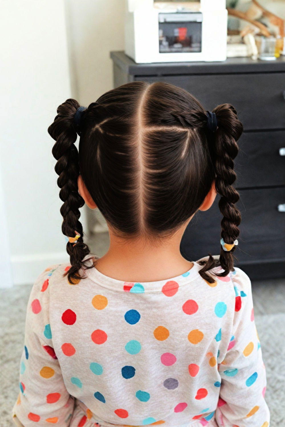 adorable twisted pigtails hairstyle
