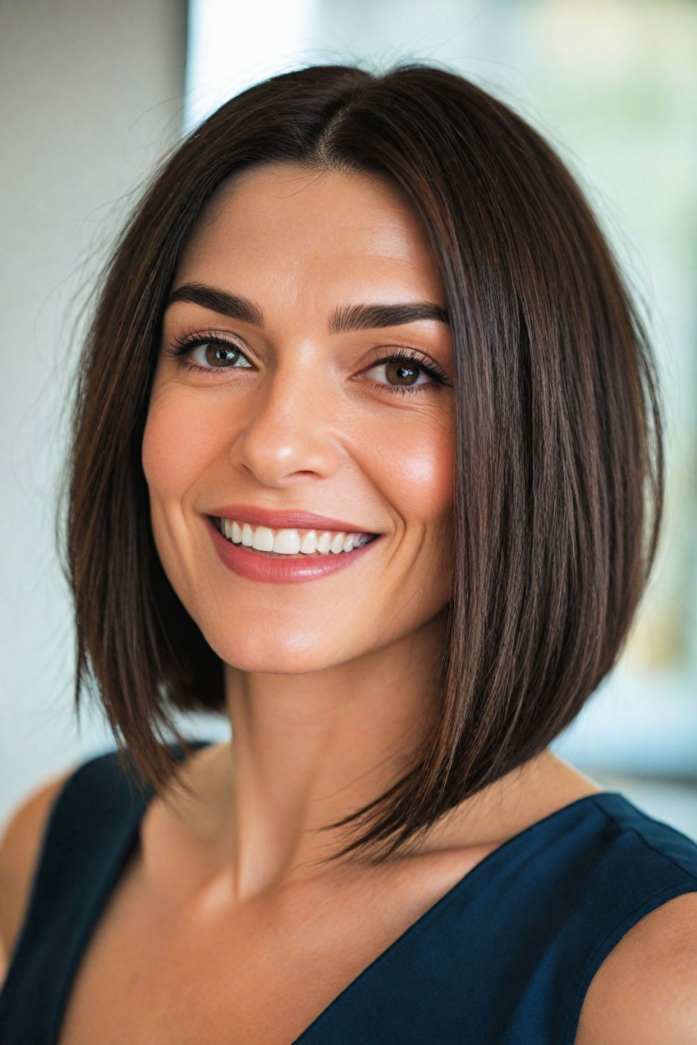 angled bob stylish yet manageable hairstyle