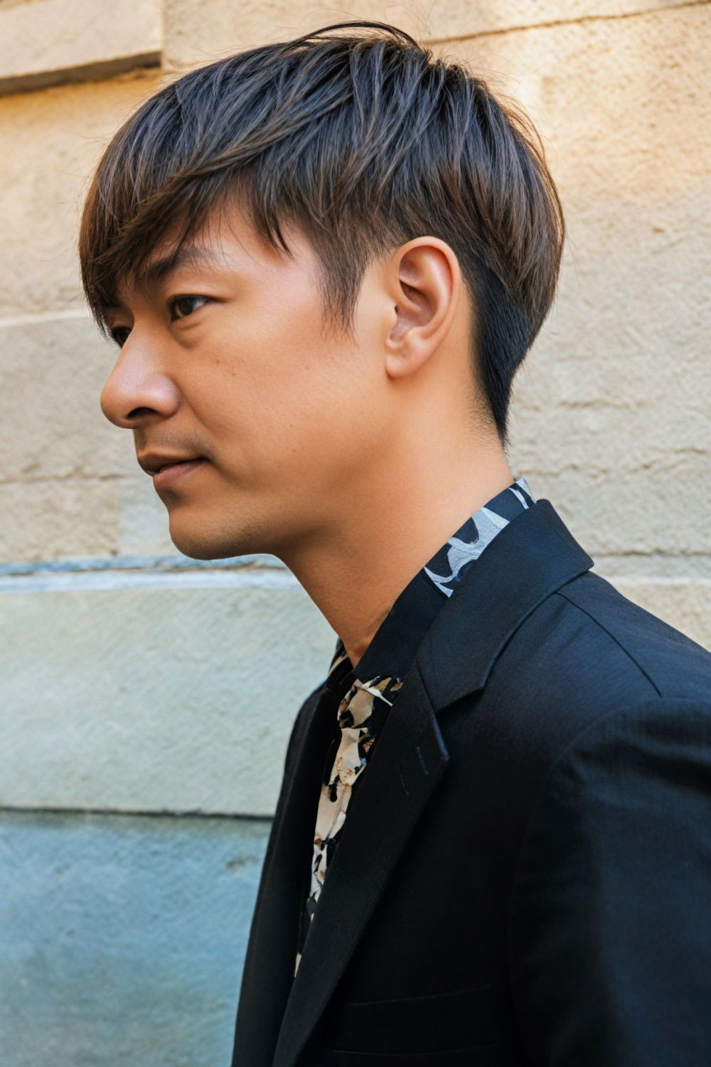 angular fringe haircut for round faces men