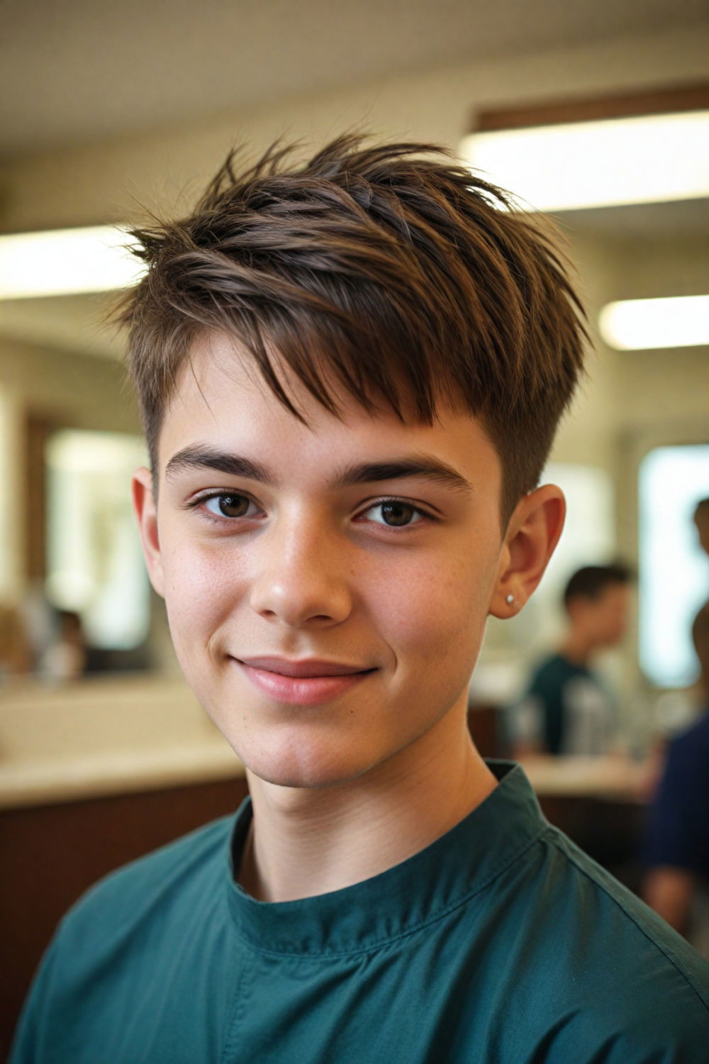 angular fringe hairstyle for rounder face shape boys