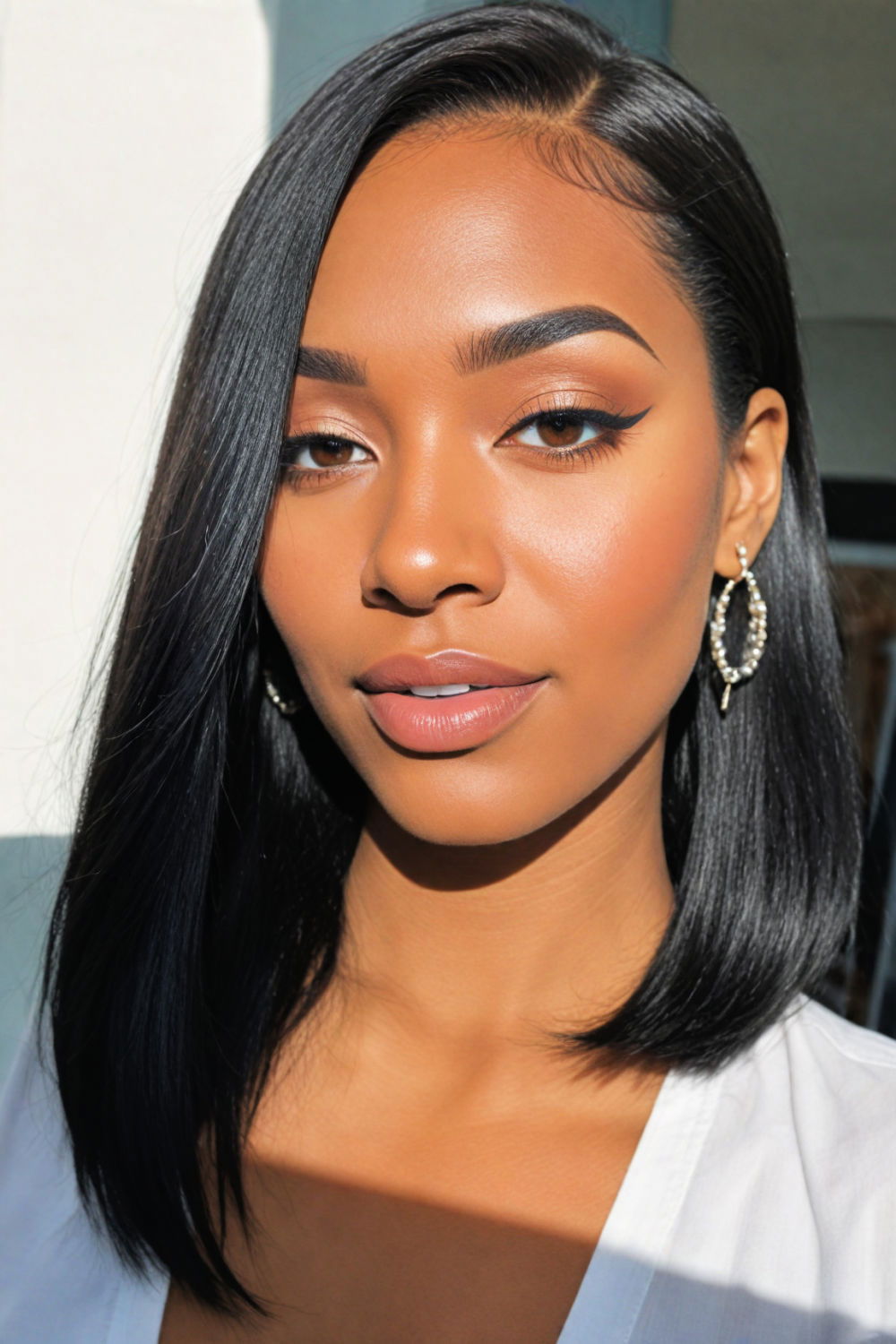 asymmetrical bob wig for black women