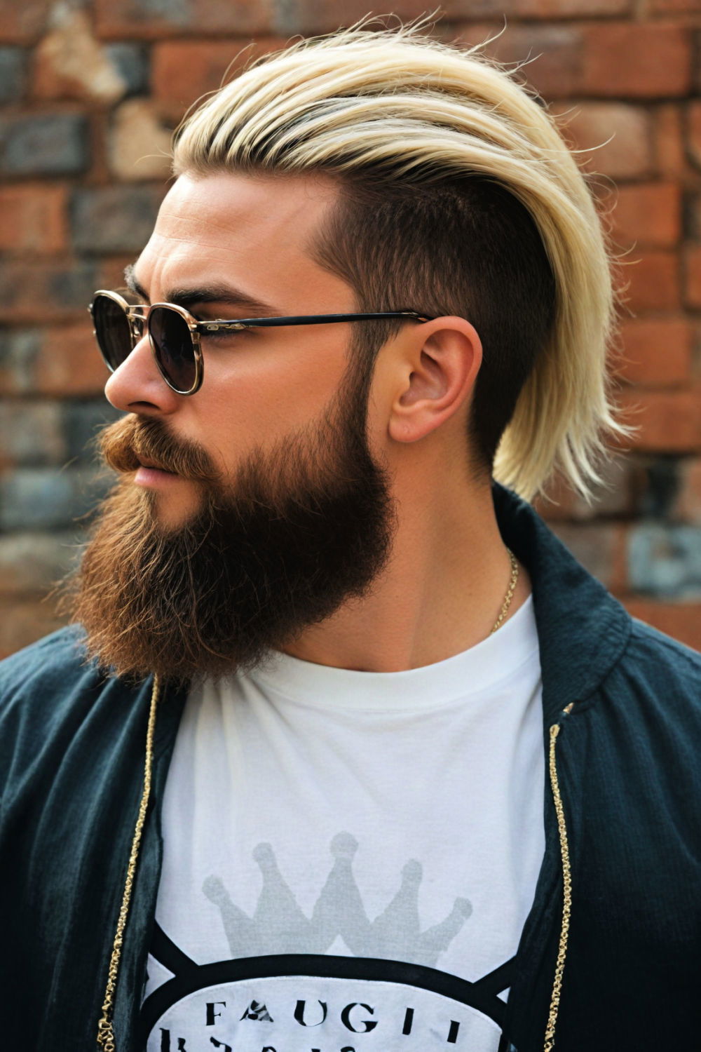 asymmetrical slick back hairstyle