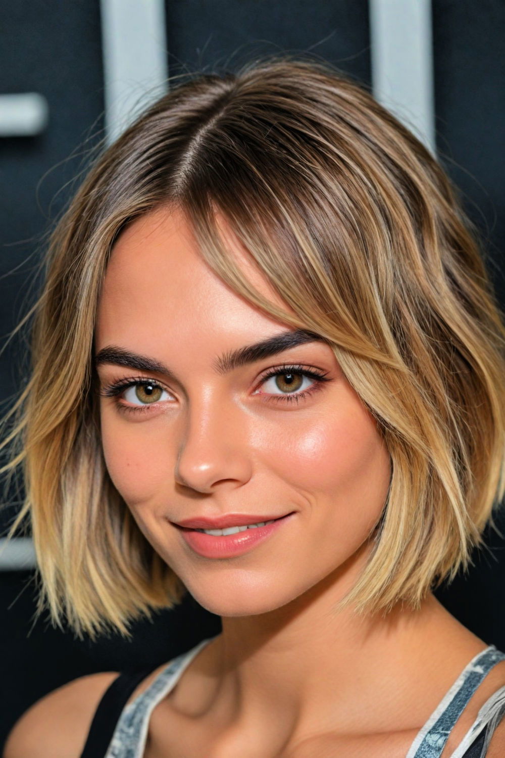 balayage bob haircut for fine hair