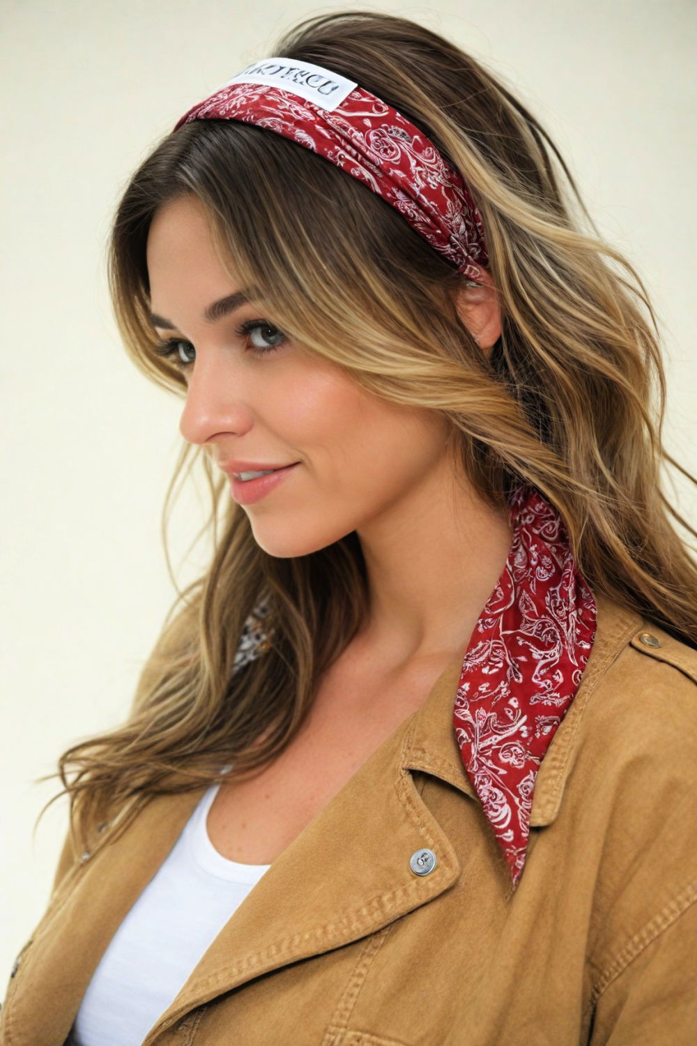 bandana underneath hairstyle