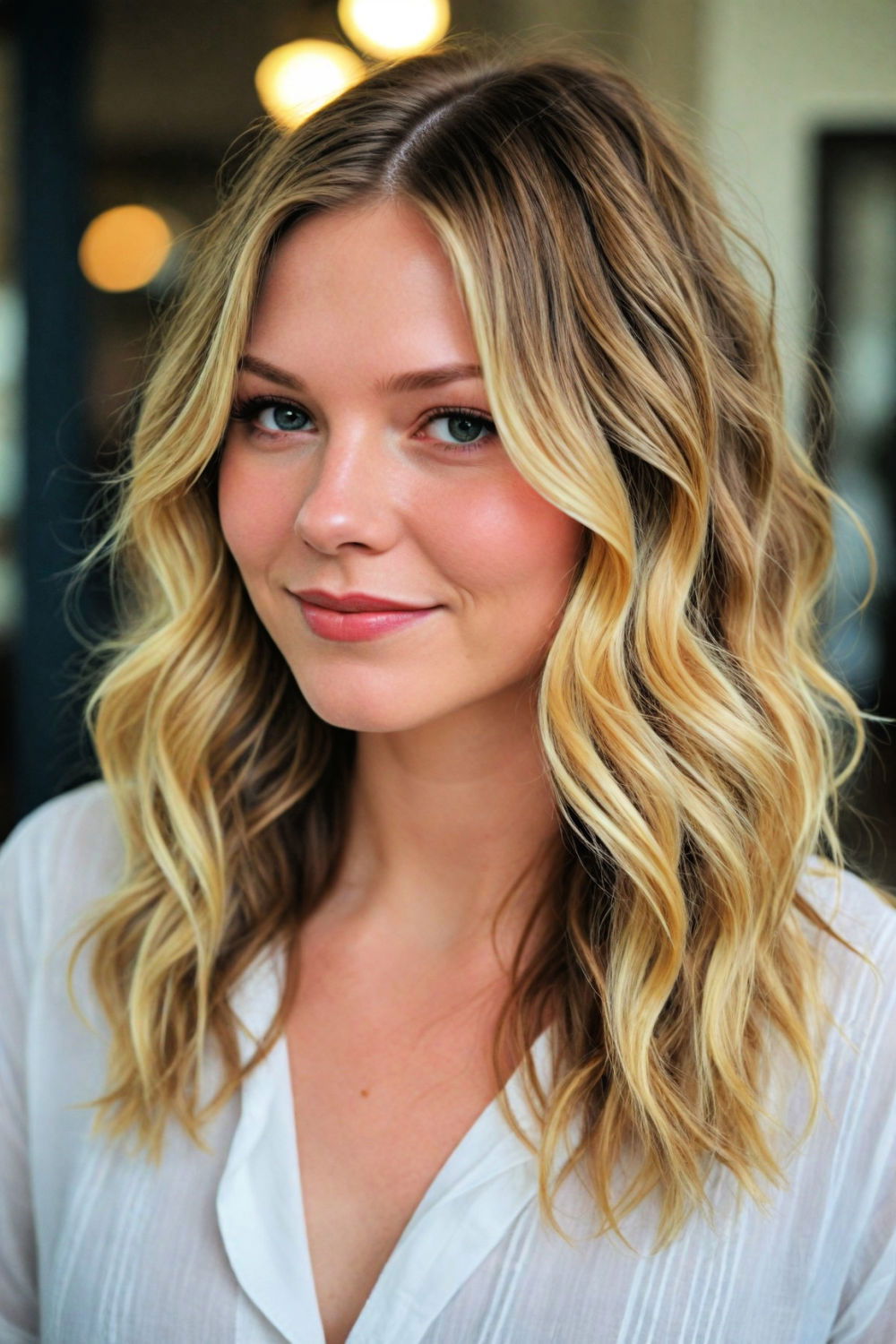 beach waves hairstyle for a laid back look