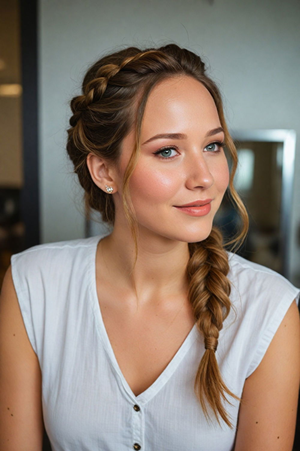 beautiful side braid birthday hairstyle