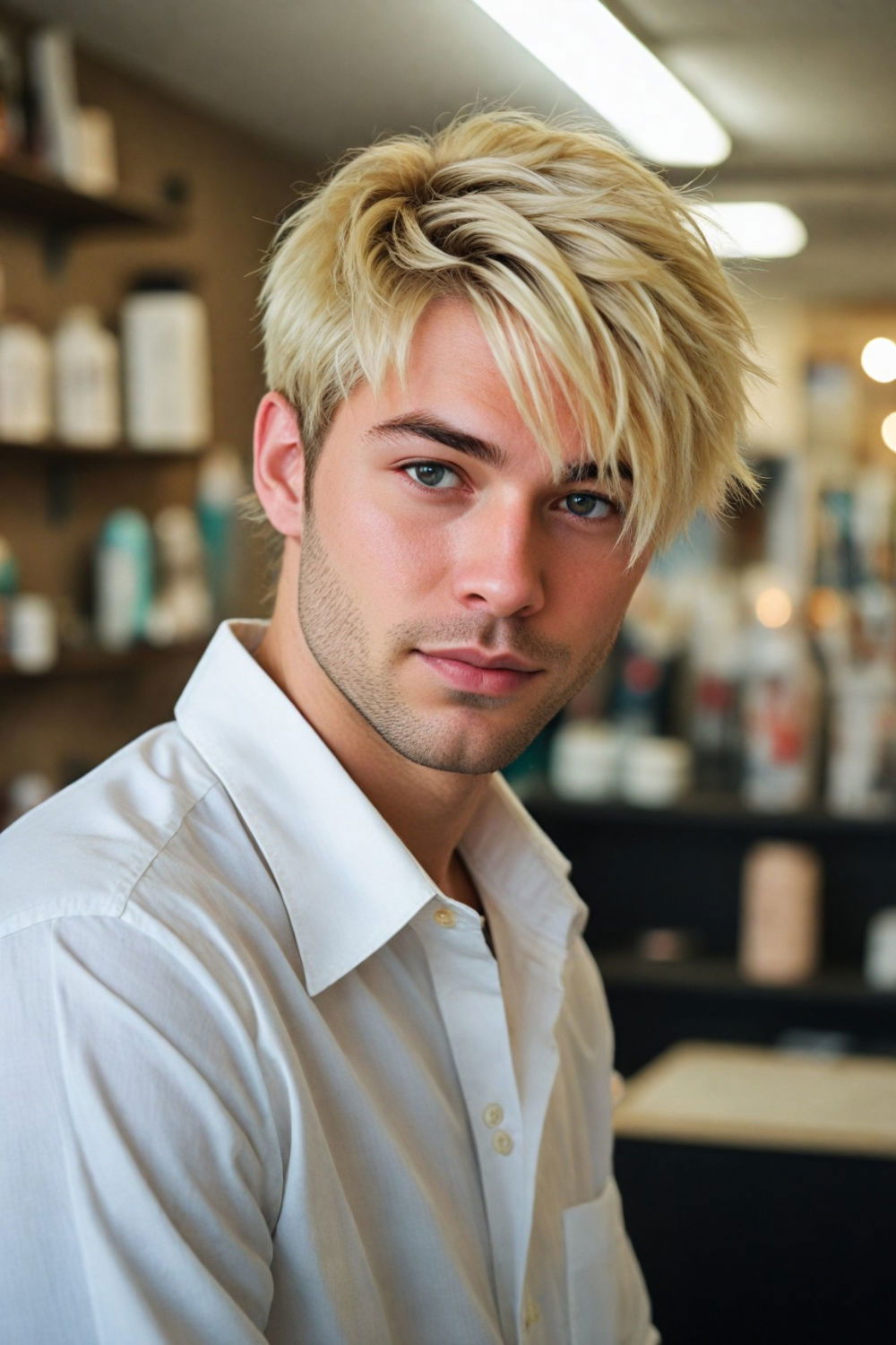bleach blonde hair for men