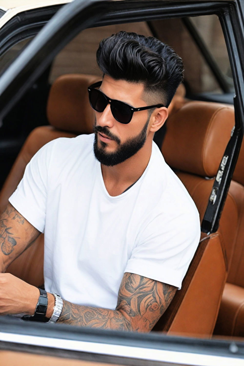 blowout 70s hairstyle men