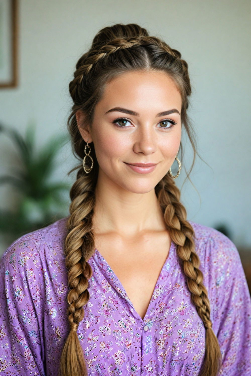 boho braids updo for medium length hair