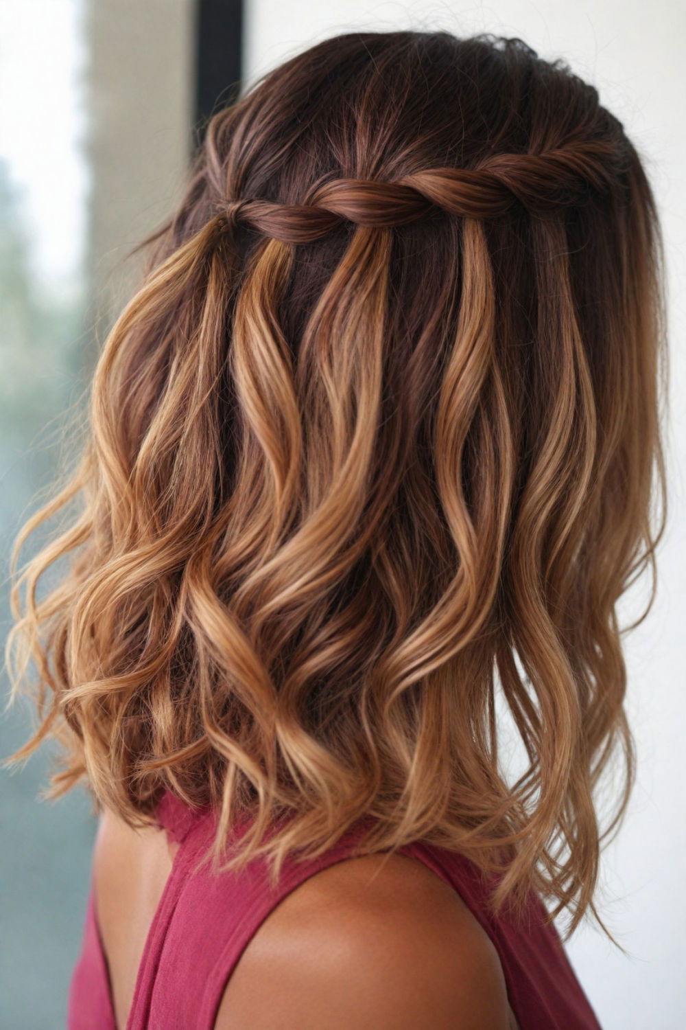 boho twists medium length hairstyle for thin hair