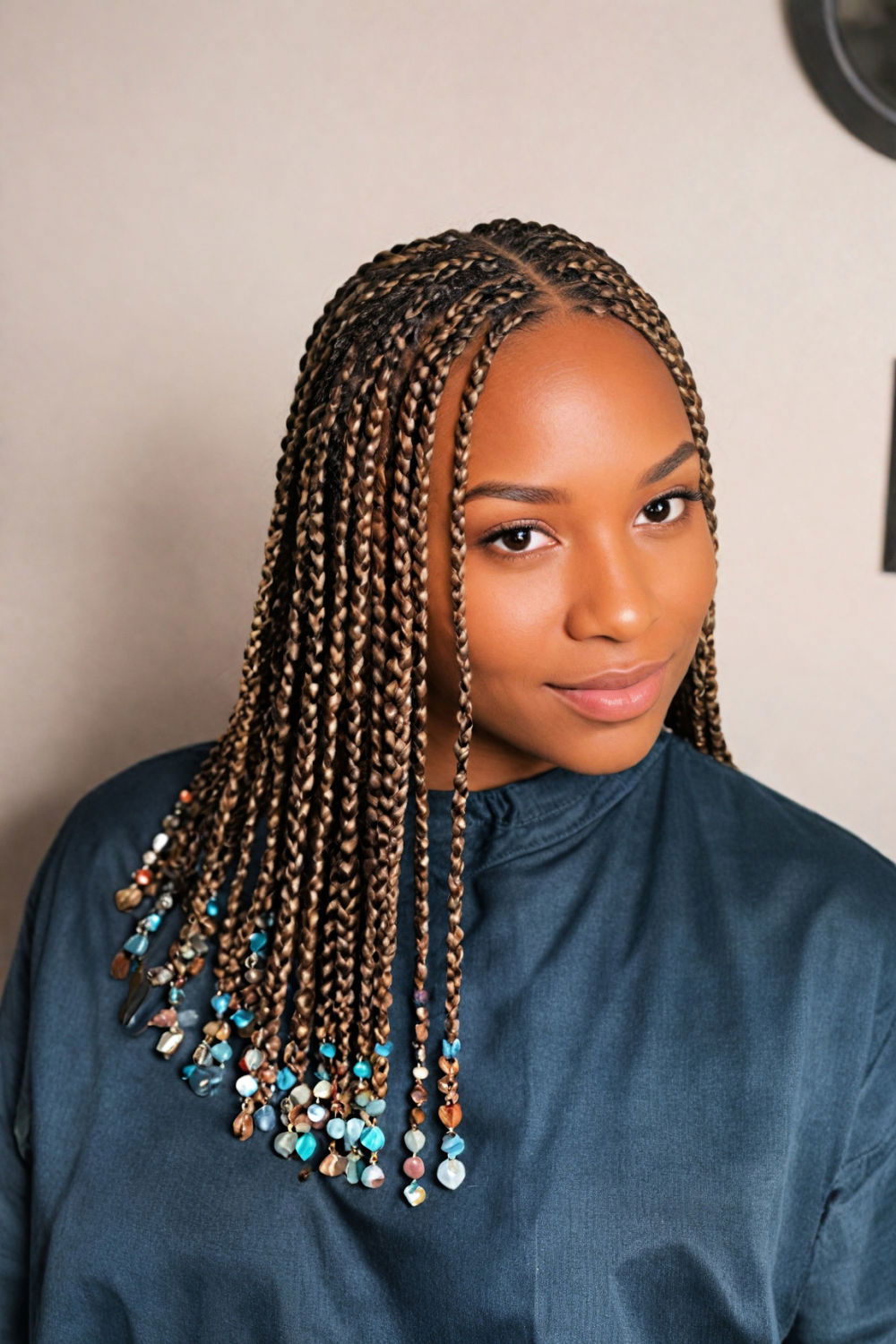 box braids with beads hairstyle