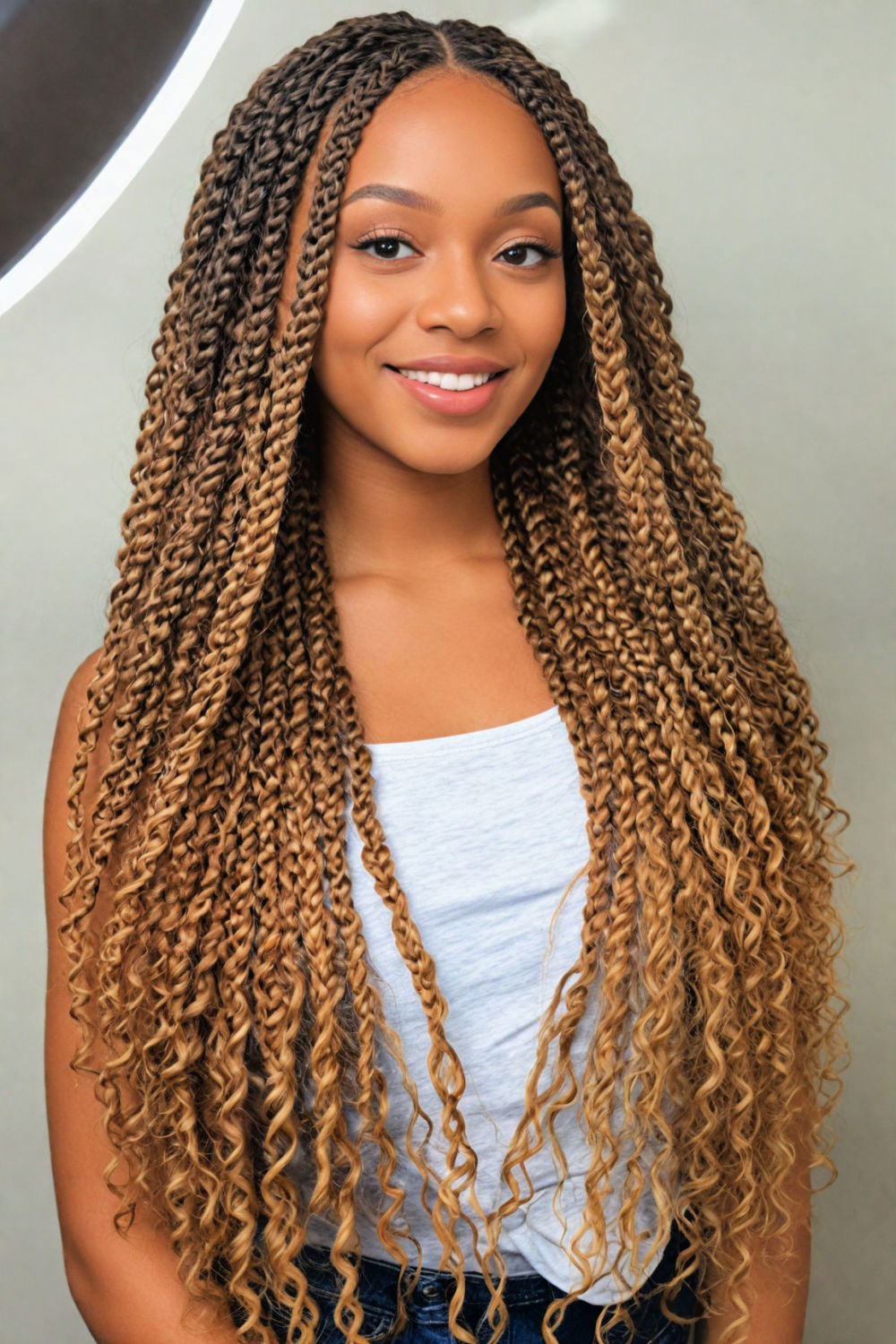 box braids with curls fun and flirty twist