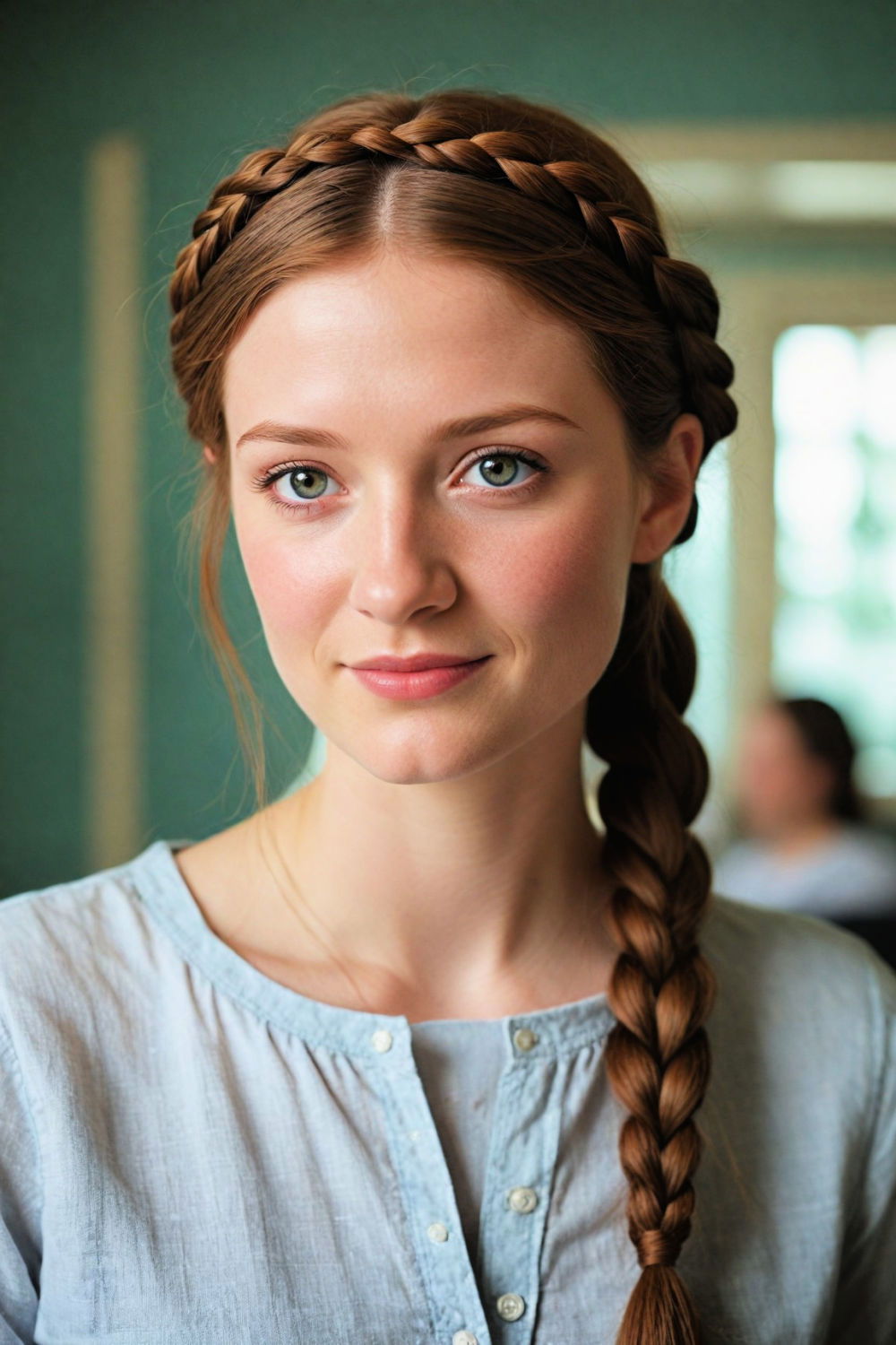 braided crown hairstyle for ethereal and romantic look