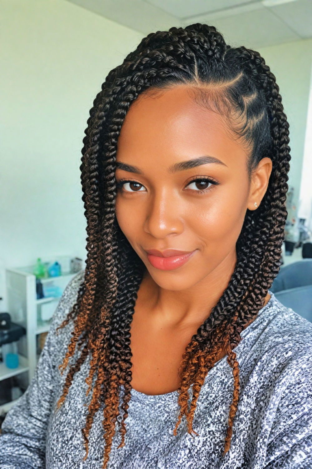 braided roots passion twists hairstyle