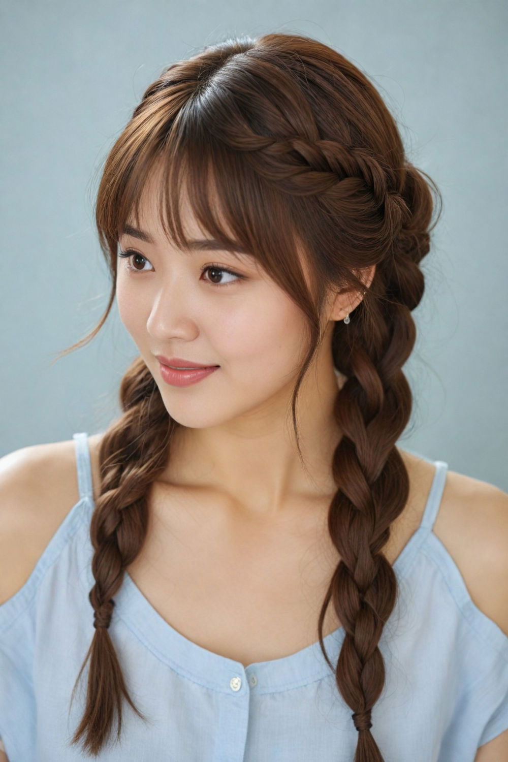 braids and plaits korean hairstyle for women