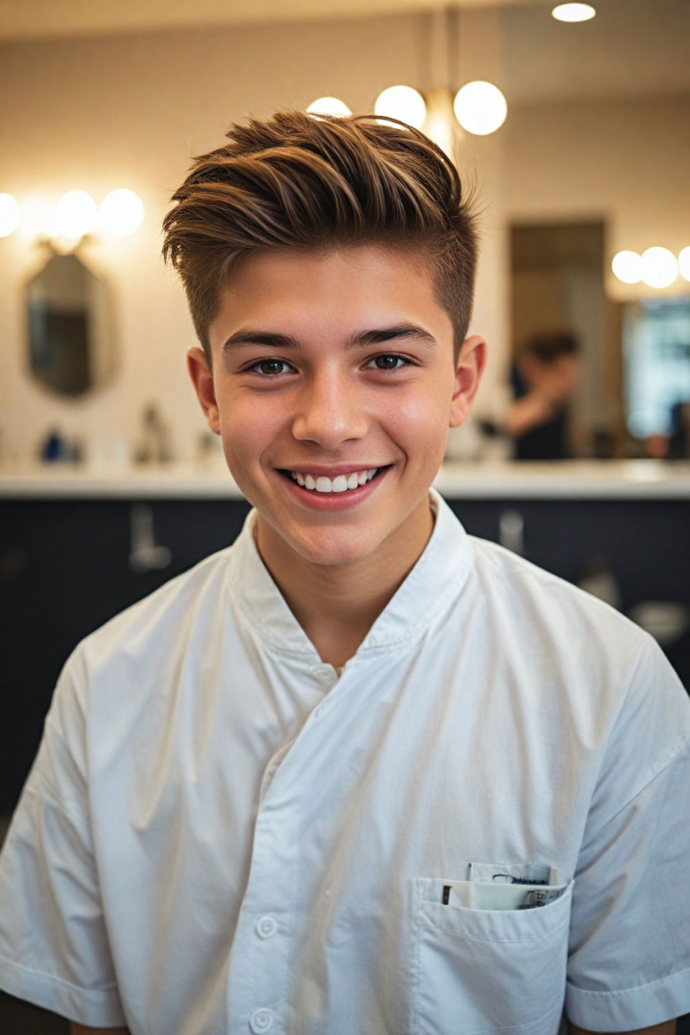 brush up hairstyle to add volume and texture