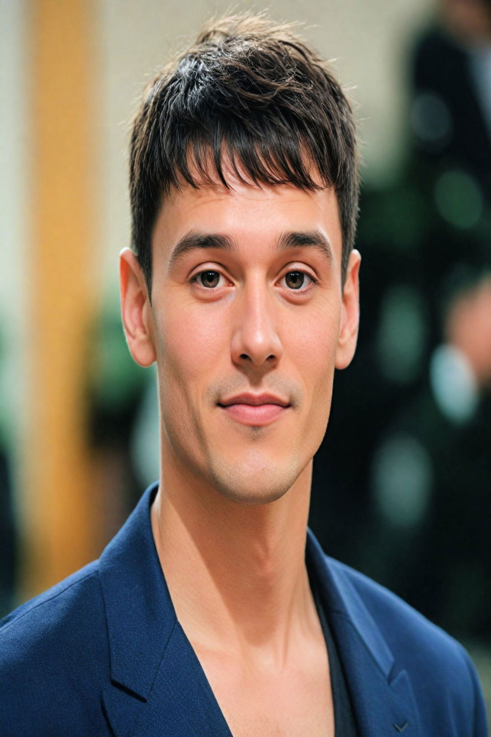 caesar haircut for men with big forehead