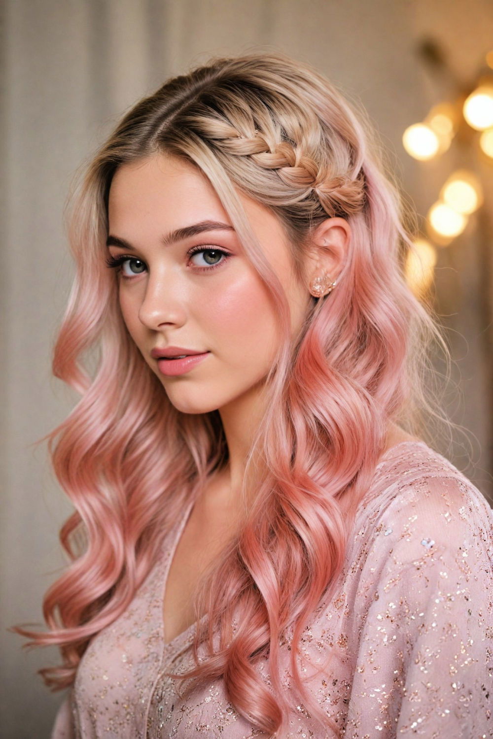 charming half up half down hairstyle