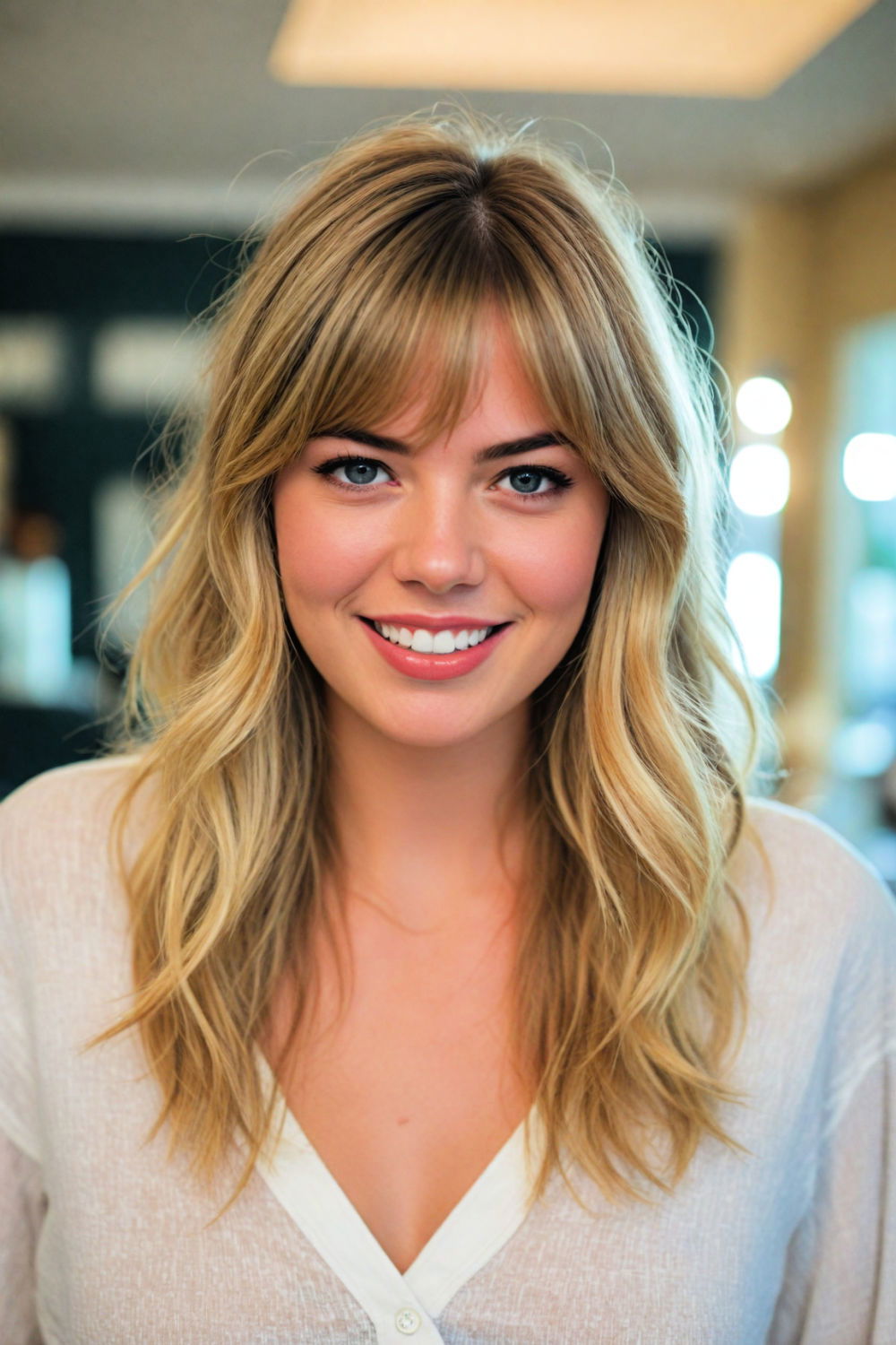 choppy layers with curtain bangs 1