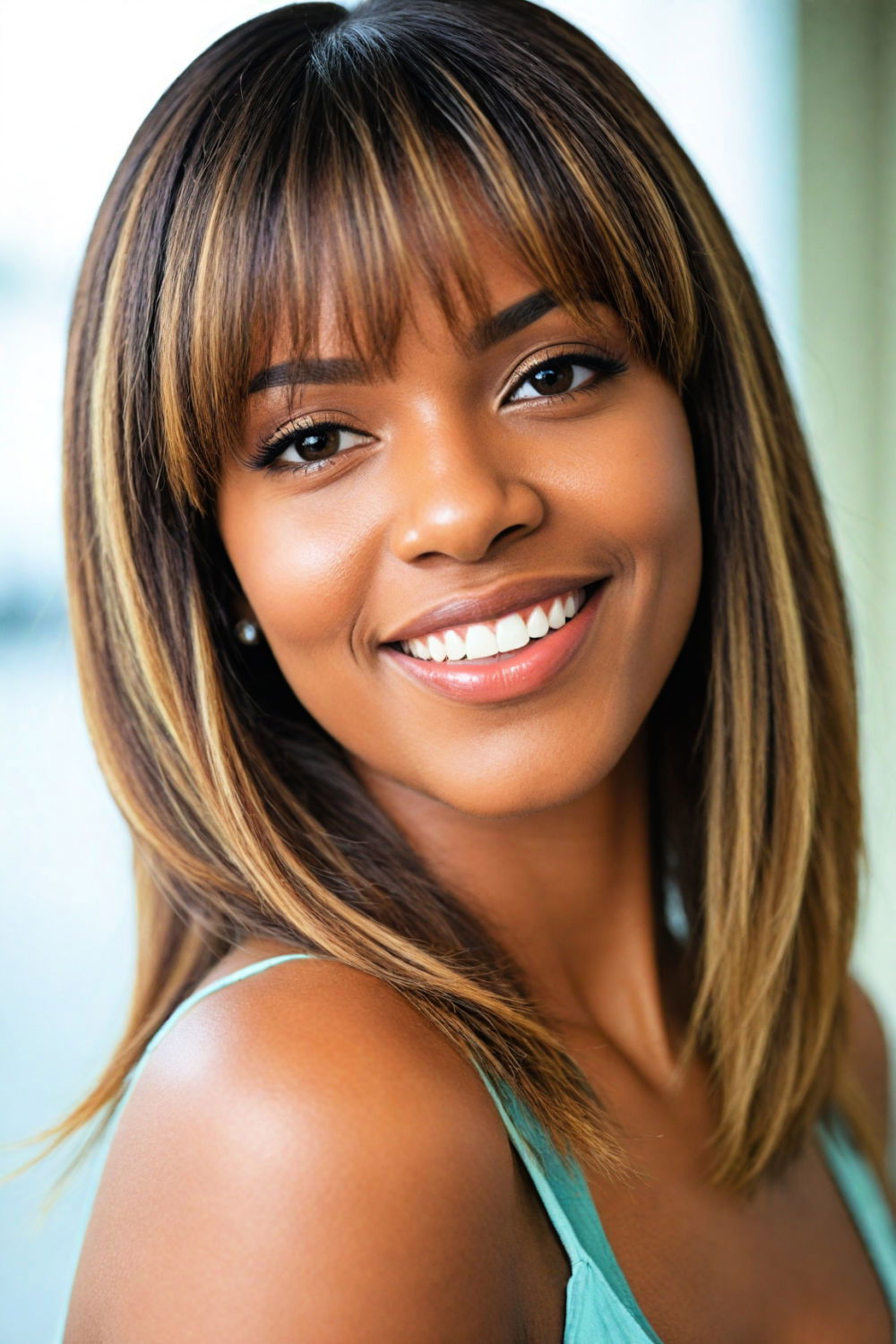 chunky highlights sew in hairstyle