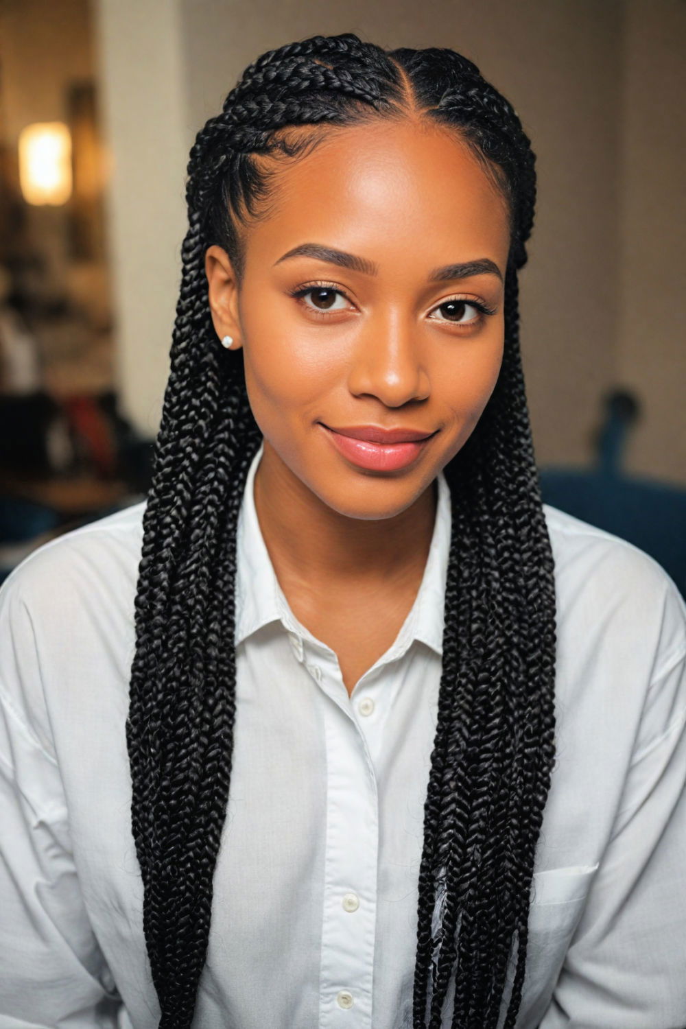 classic and dramatic look Long Box Braids